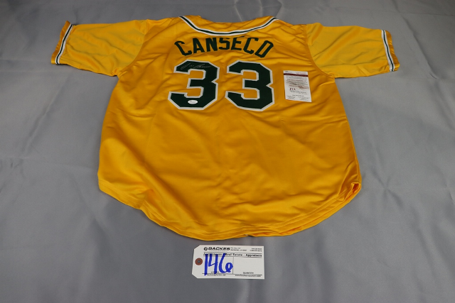 Framed Jose Canseco Oakland Athletics Autographed Yellow Mitchell